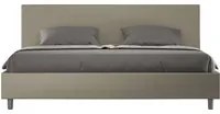 Letto matrimoniale king size contenitore imbottito 180x210 similpelle cappuccino Adele