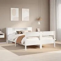 Letto Libreria senza Materasso Bianco 120x190 cm Legno di Pino 3322961