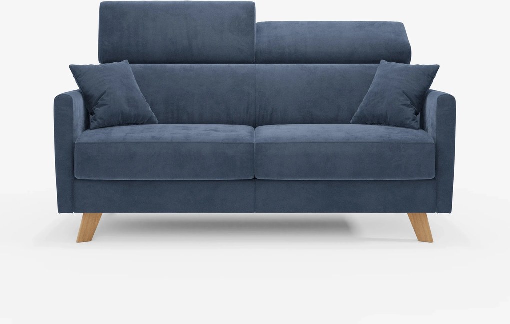 Francy divano letto con poggiatesta regolabili - 100% sfoderabile in elegante tessuto smacchiabile T30