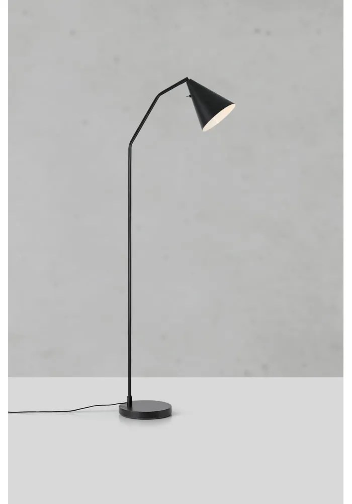 Lampada da terra LED nera con paralume in metallo e intensità regolabile (altezza totale 144 cm) Funil – Markslöjd
