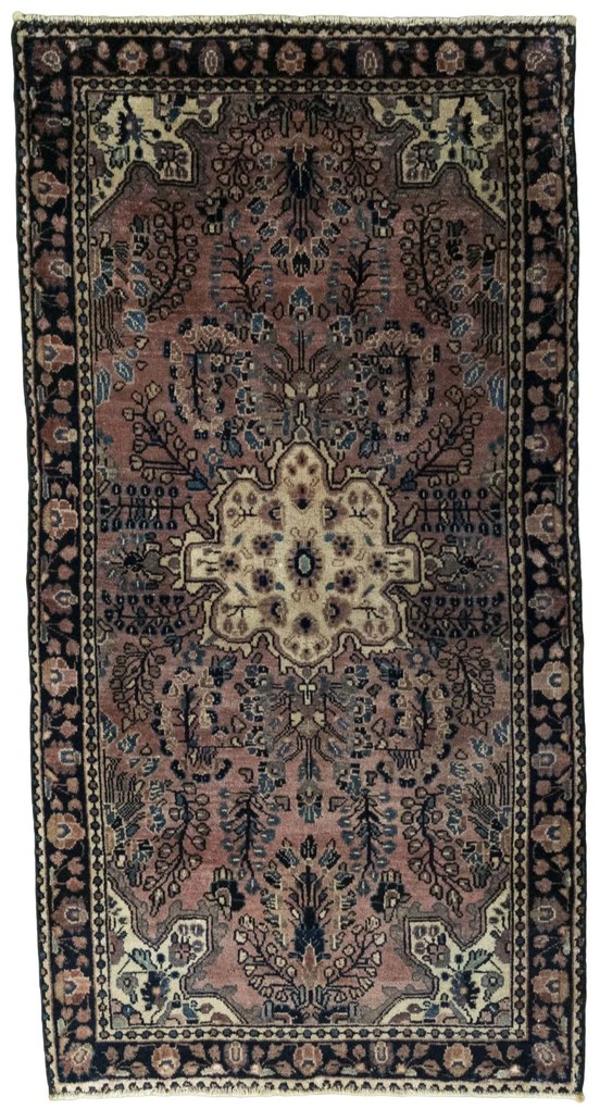 Sarouk Tappeto persiano 120 x 60 Rosso (Iran) Annodato A Mano
