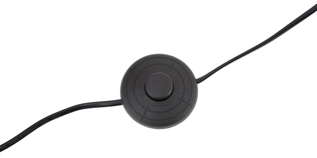 Lampada ad arco moderna ottone con paralume beige - Vinossa