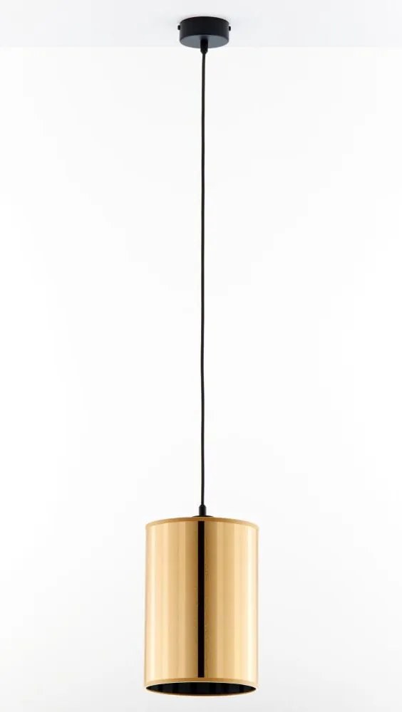 Jupiter 2090 - Lampadario sospeso a cavo CORTINA 1xE27/15W/230V oro/nero