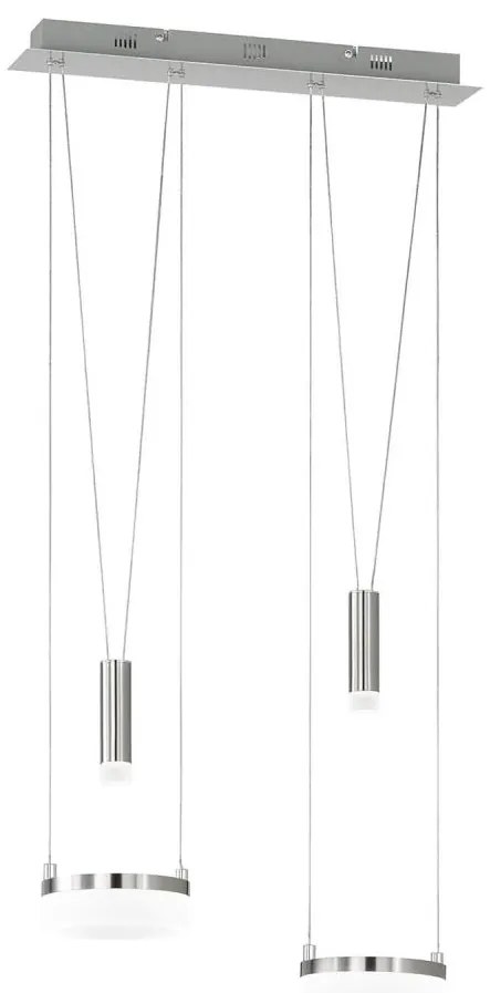 Wofi 7263.04.54.6000 - Lampadario a sospensione con filo LED dimmerabile 2xLED/7,5W/230V + 2xLED/1W