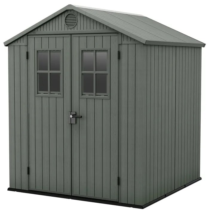 Casetta da giardino KETER DARWIN in polipropilene verde con porta doppio battente, superficie interna 3.3 m² e spessore parete 16 mm