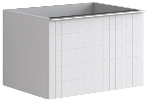 Mobile da bagno sospeso sotto lavabo L 60 x H 40 x P 45.5 cm bianco laccato opaco, 1 cassetto Pixel grid