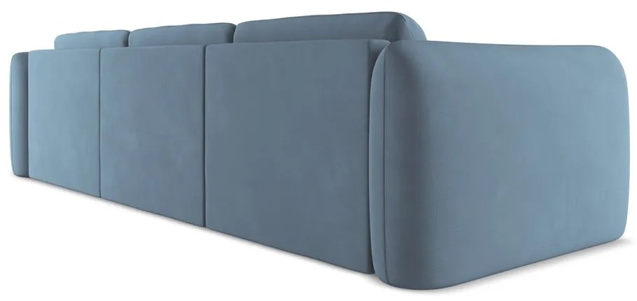 Divano angolare azzurro (con penisola a destra) Hoku – Makamii