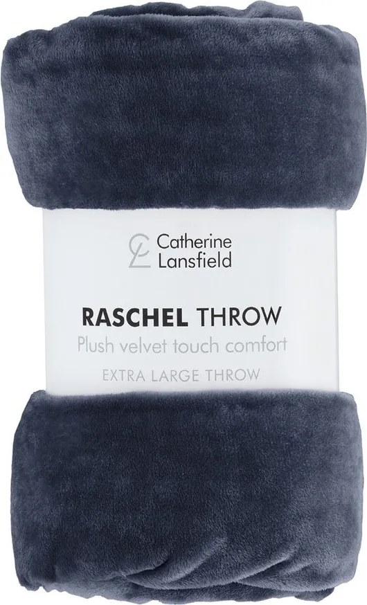 Coperta blu scuro in micropile 130x170 cm Raschel Velvet – Catherine Lansfield