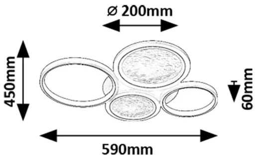 Rabalux 71378 - Plafoniera LED dimmerabile ARANIS LED/40W/230V 3000-6500K + +TC
