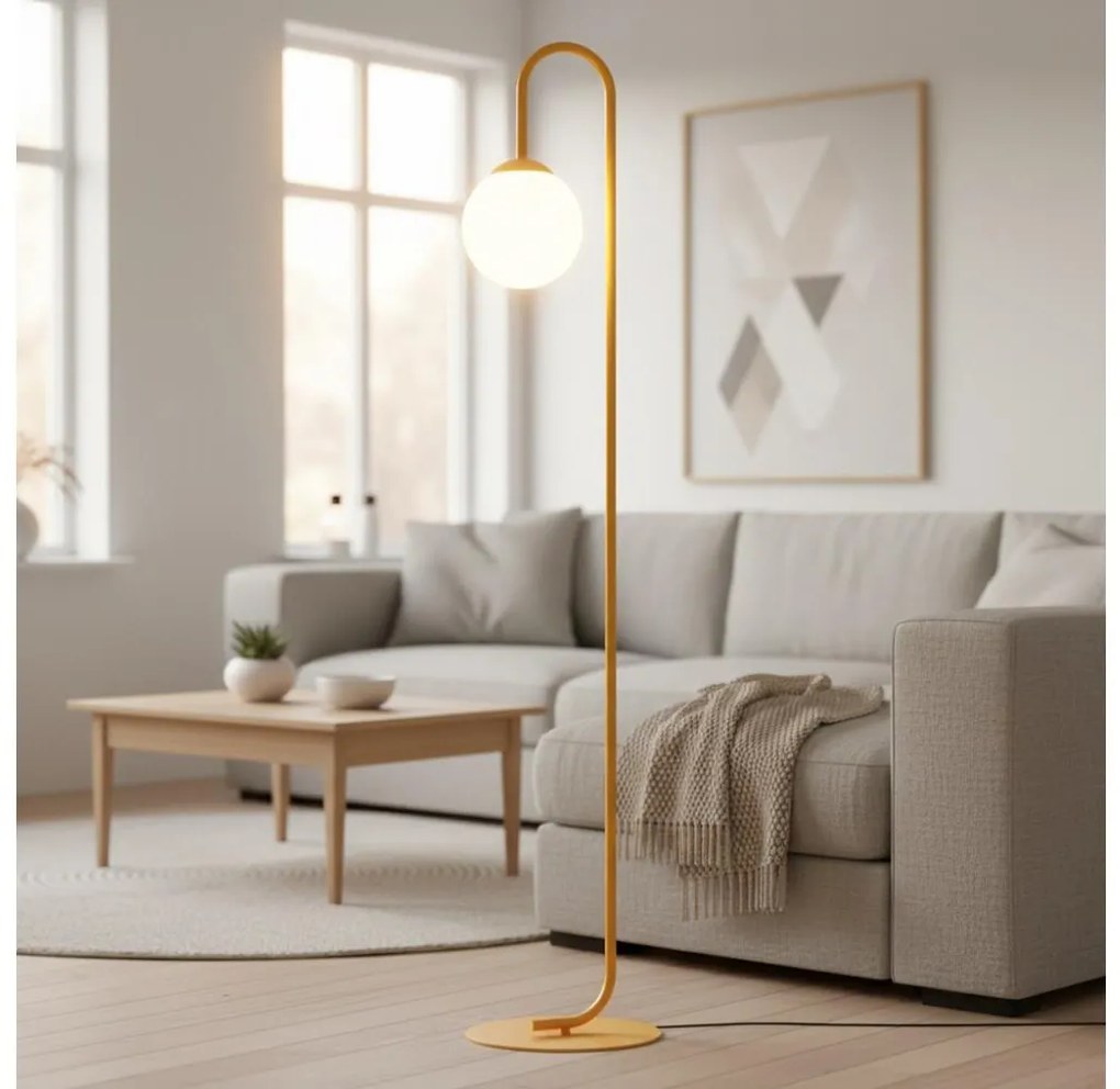 Lampada da terra FLOR 1xE14/10W/230V arancione