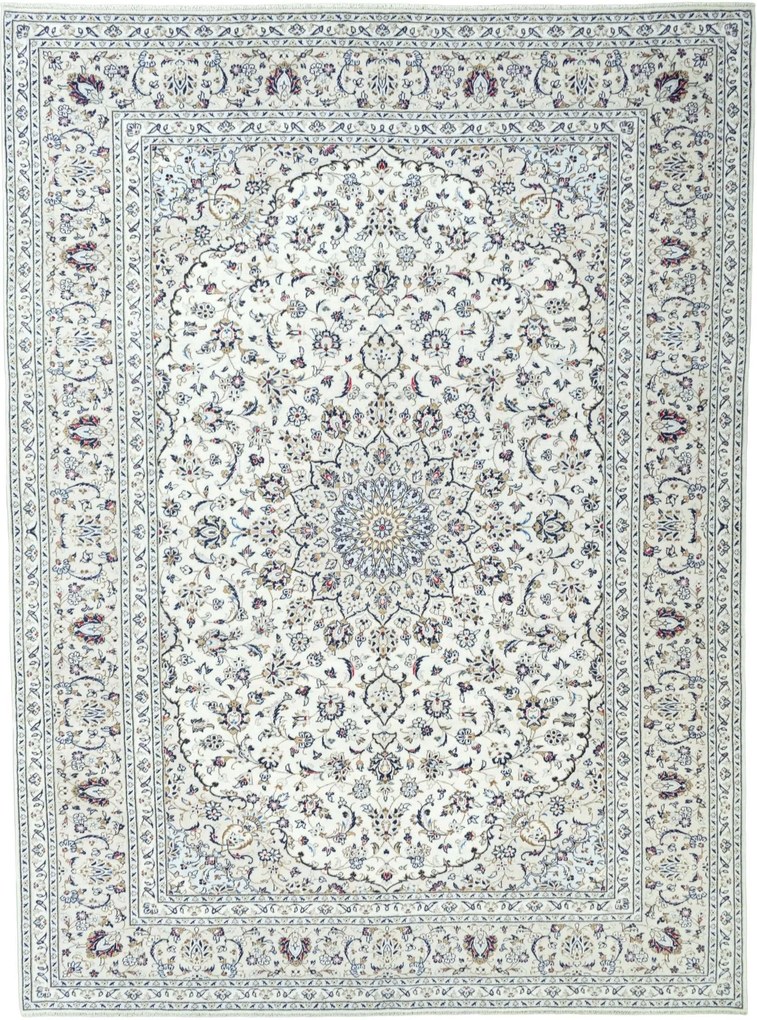 Kashan Tappeto 290 x 400 Beige (Iran) Annodato A Mano