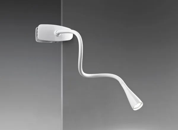 Lampada da tavolo clip snake 5913 b bianco