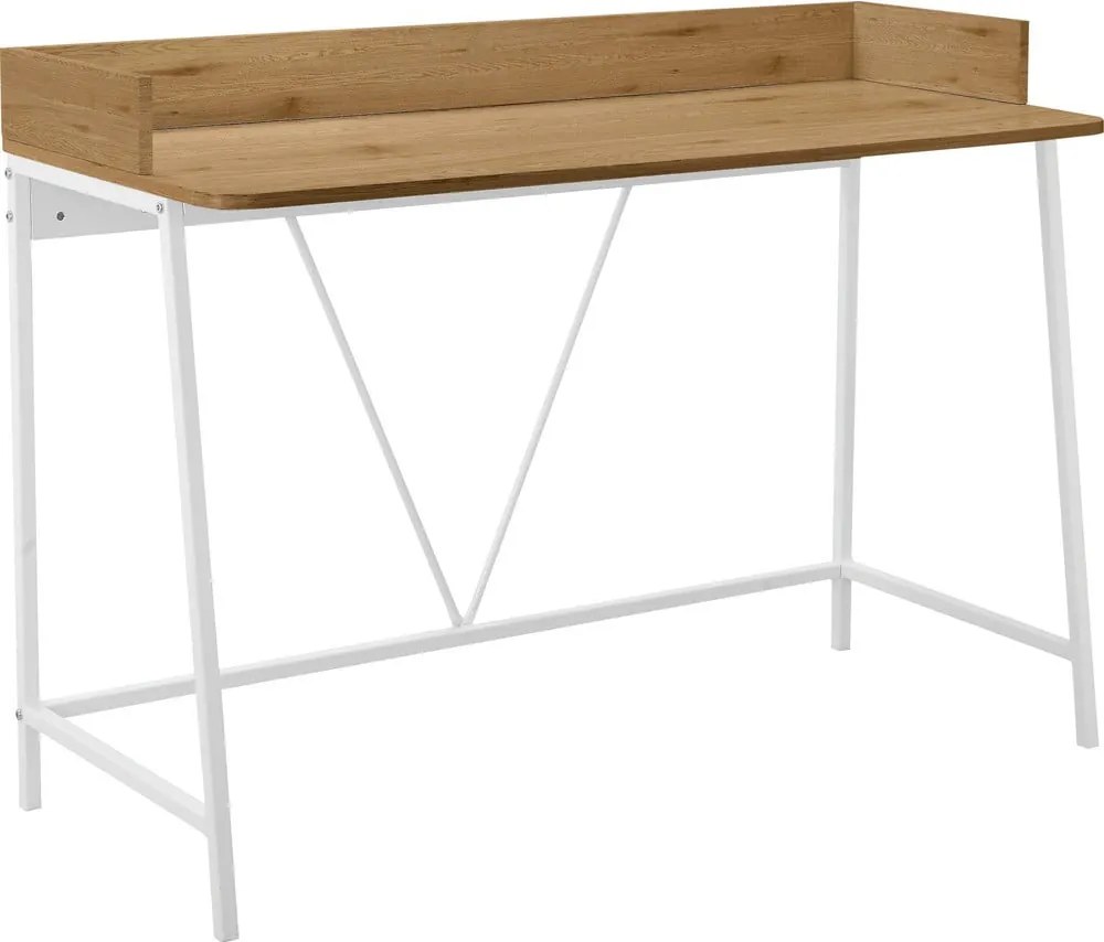 Scrivania con piano effetto rovere 50x120 cm Savona - Støraa