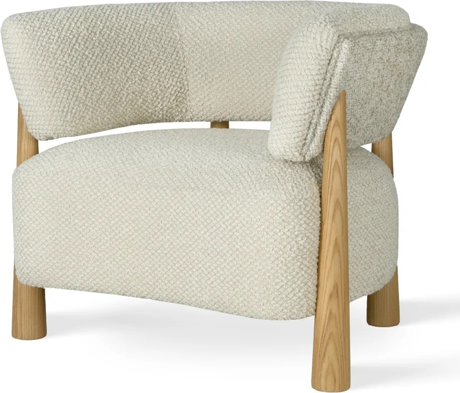 Poltrona Madison girevole beige chiaro/nero – 96x94x74 cm