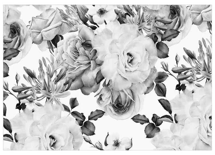 Fotomurale adesivo Sentimental Garden (Black and White)