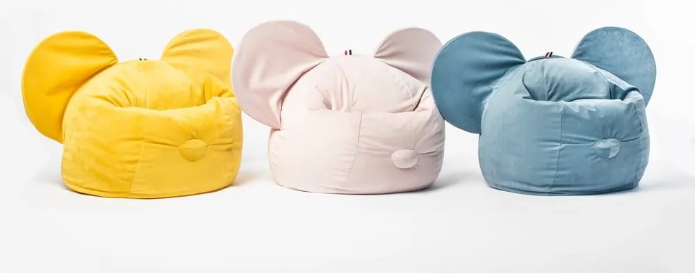 Borsa da divano per bambini in velluto rosso Ears - The Brooklyn Kids