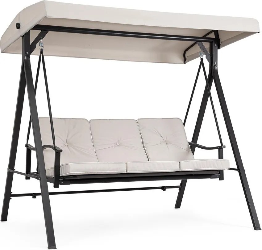 Dondolo da giardino color antracite/beige in metallo Taurus – Bizzotto