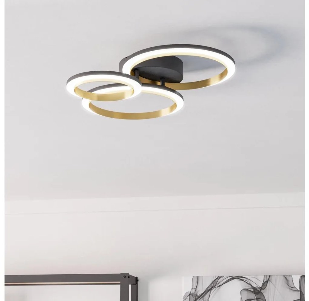Eglo 901224 - Plafoniera LED dimmerabile CALLIERA LED/20W/230V nero/oro