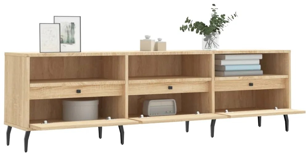 Mobile porta tv rovere sonoma 150x30x44,5 cm legno multistrato