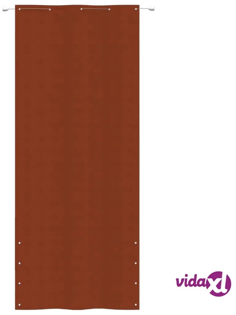 vidaXL Paravento per Balcone Terracotta 100x240 cm in Tessuto Oxford