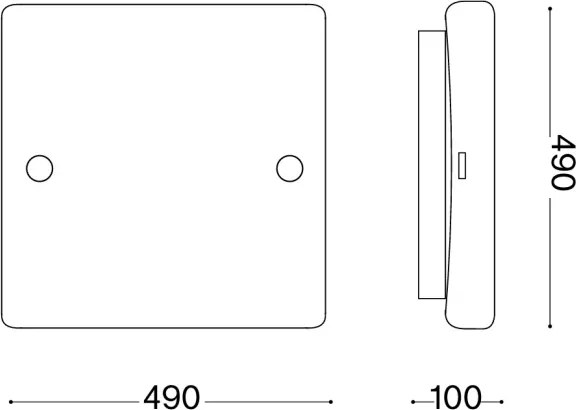 Ideal Lux - Plafoniera da soffitto CELINE 4xE27/60W/230V 49x49 bianca