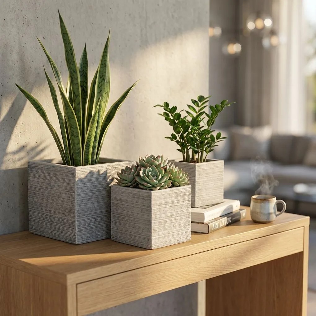 ROSARIO - set di 3 vasi