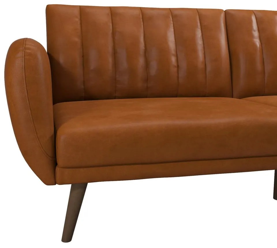 Divano letto arancione in similpelle 207 cm Brittany - Novogratz