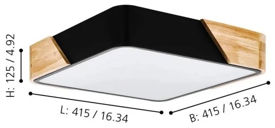 Eglo 99389 - Plafoniera GRIMALDINO 2xE27/28W/230V