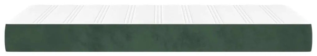 Materasso a Molle Verde Scuro 90x200x20 cm in Velluto