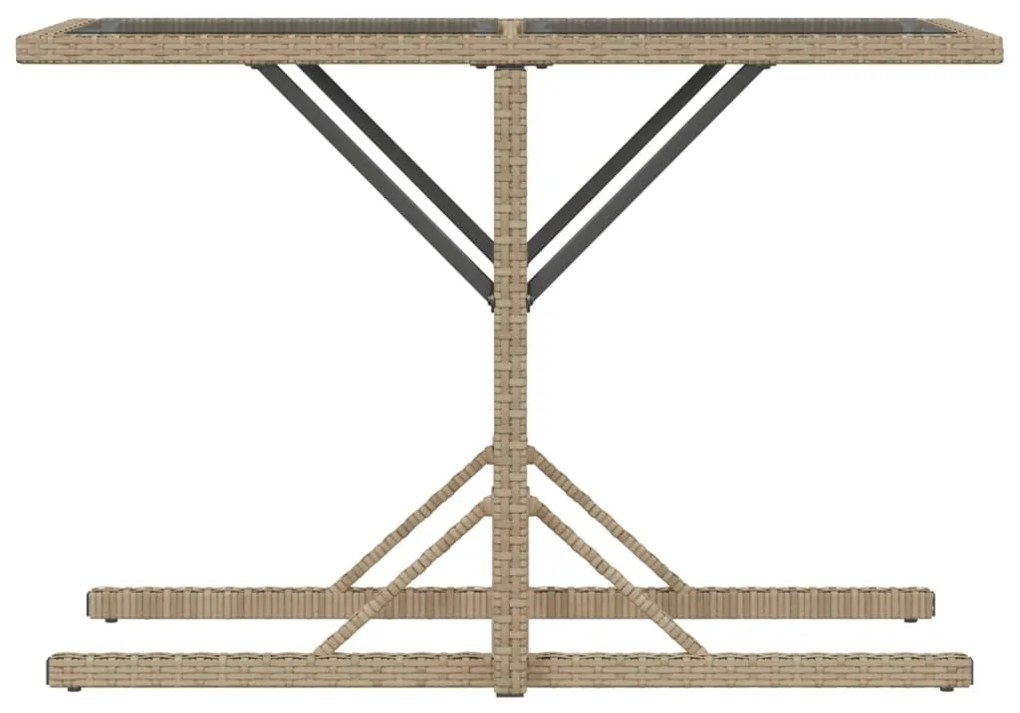 Set da Bistrò 3 pz con Cuscini Beige in Polyrattan