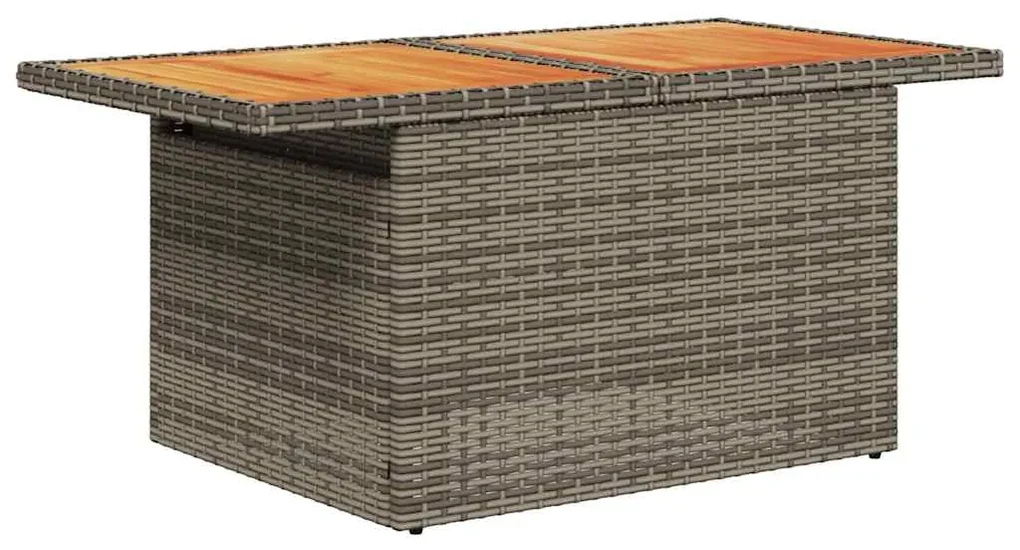 Set divani da giardino 7 pz con cuscini grigio in polyrattan