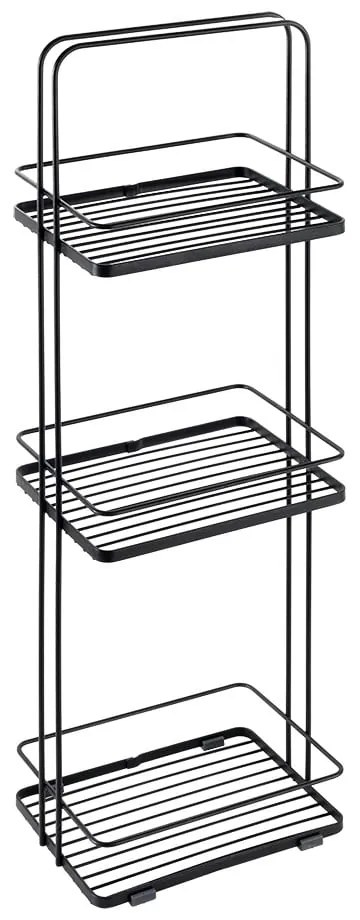 Mensola da bagno nera opaca in acciaio Lava – Metaltex