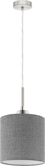 Eglo - Lampadario LED a sospensione su cavo TUNJA 1xE27/60W/230V grigio