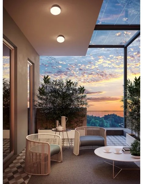 Redo 90496 - Plafoniera LED da esterno URANIA LED/10W/230V 3000K IP65 marrone