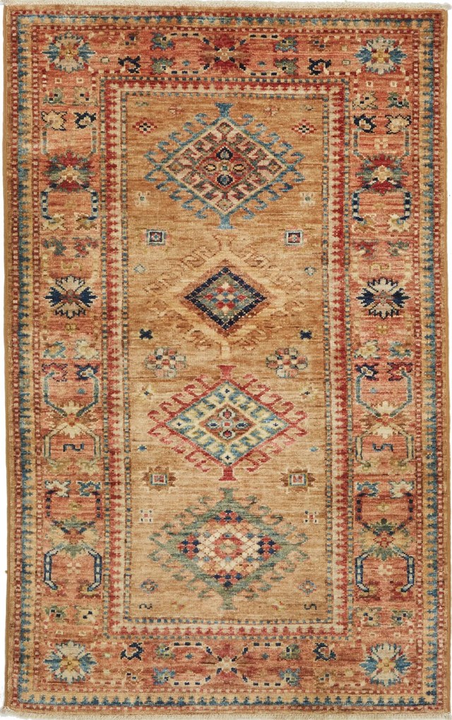 Kazak Tappeto orientale 80 x 130 Giallo (Pakistan) Annodato A Mano