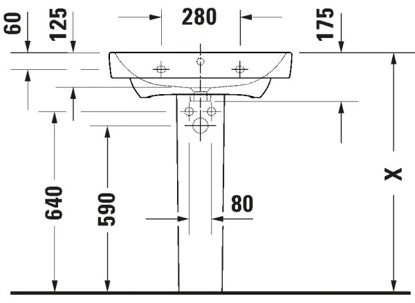 Duravit 23756500002 - Lavabo sospeso D-NEO 65x46 cm ceramica/bianco lucido