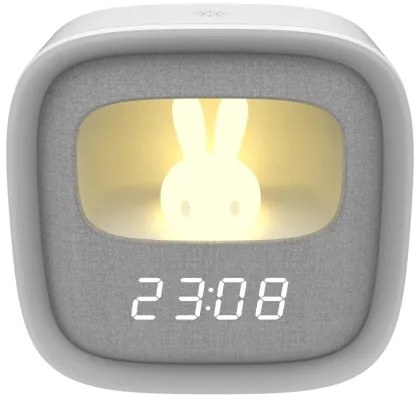 Lampada notturna dimmerabile LED con sveglia BUNNY LED/1,2W/5V 3000K