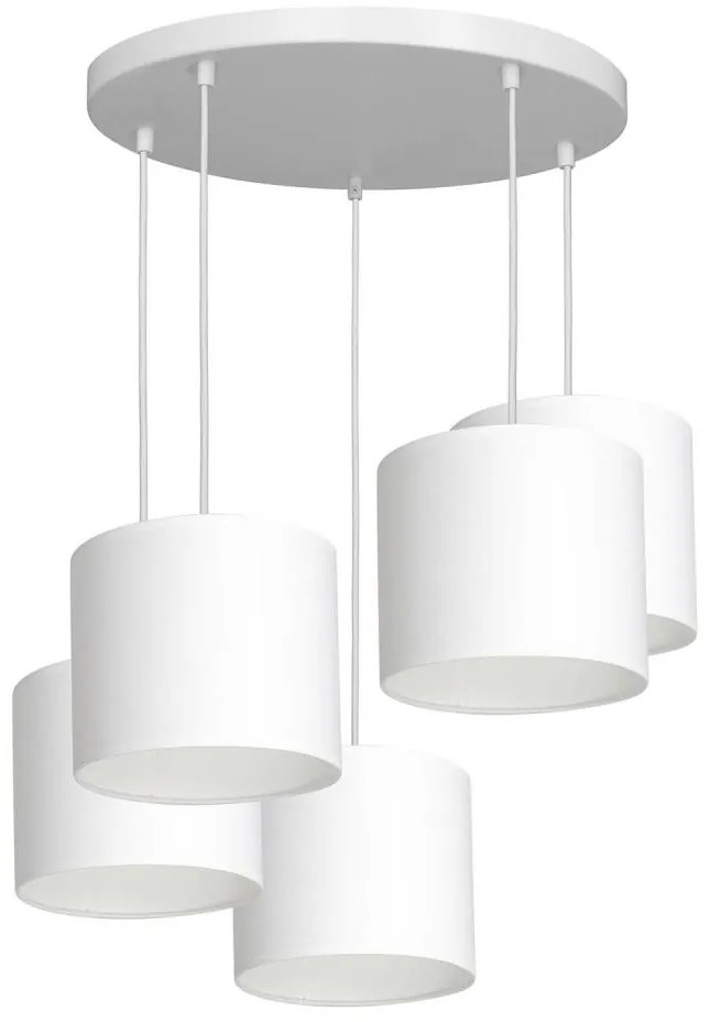 Lampadario a sospensione con filo ARDEN 5xE27/60W/230V bianco