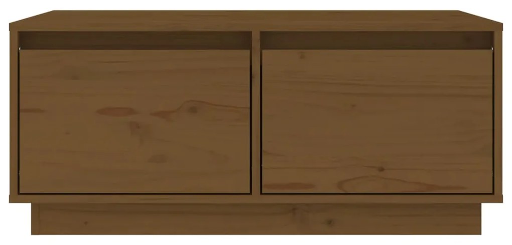 Tavolino da Salotto Miele 80x50x35 cm Legno Massello di Pino
