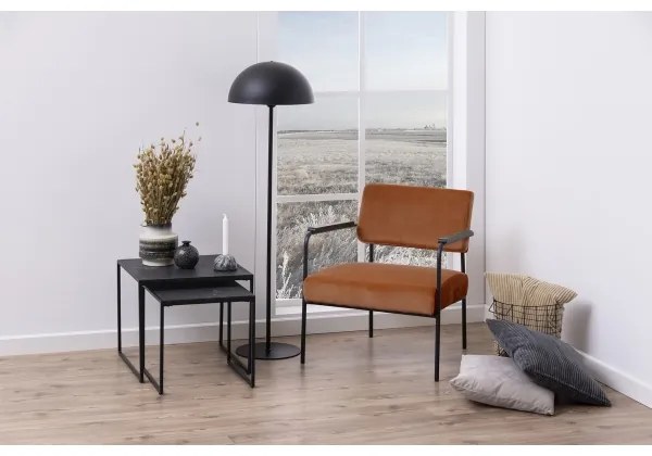 Set di tavolini da caffè ALMA 2 pz antracite