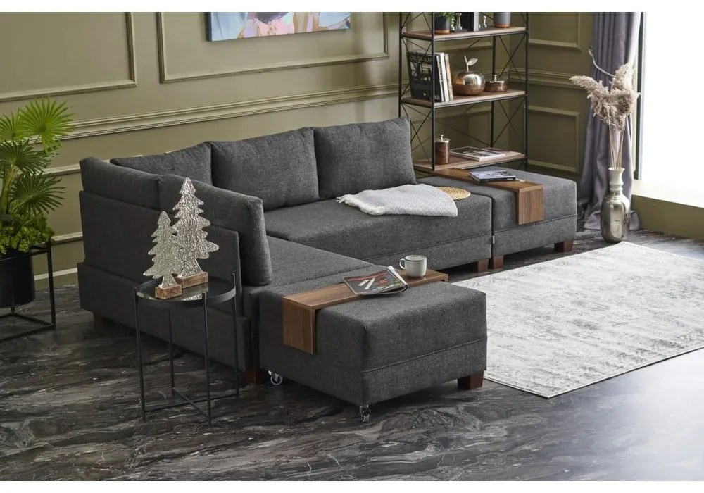 Divano angolare antracite (angolo sinistro) Fly - Balcab Home