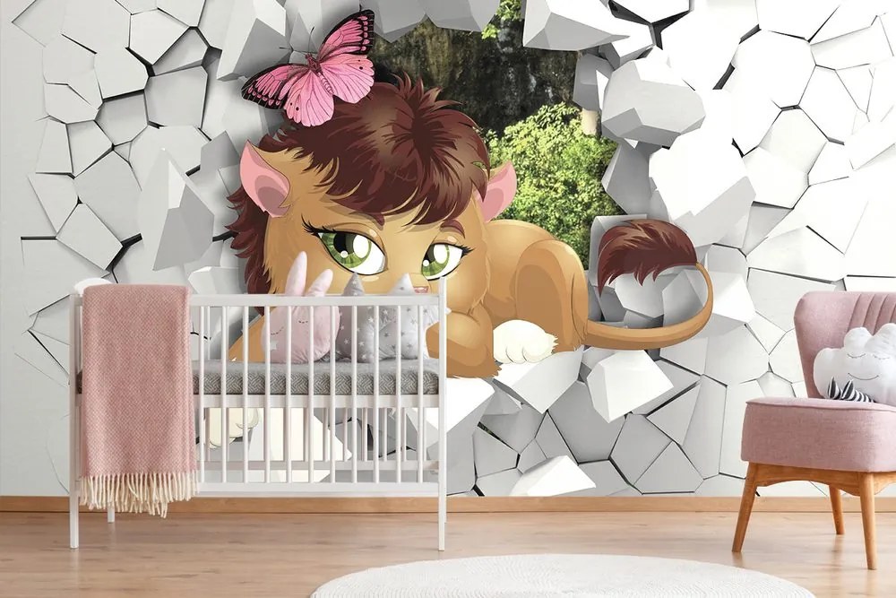 Carta da parati – Cucciolo di leone adorabile