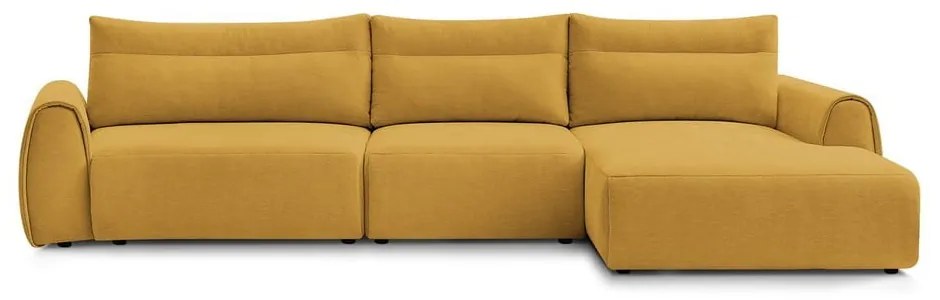 Divano angolare in giallo ocra Aden – Bobochic Paris