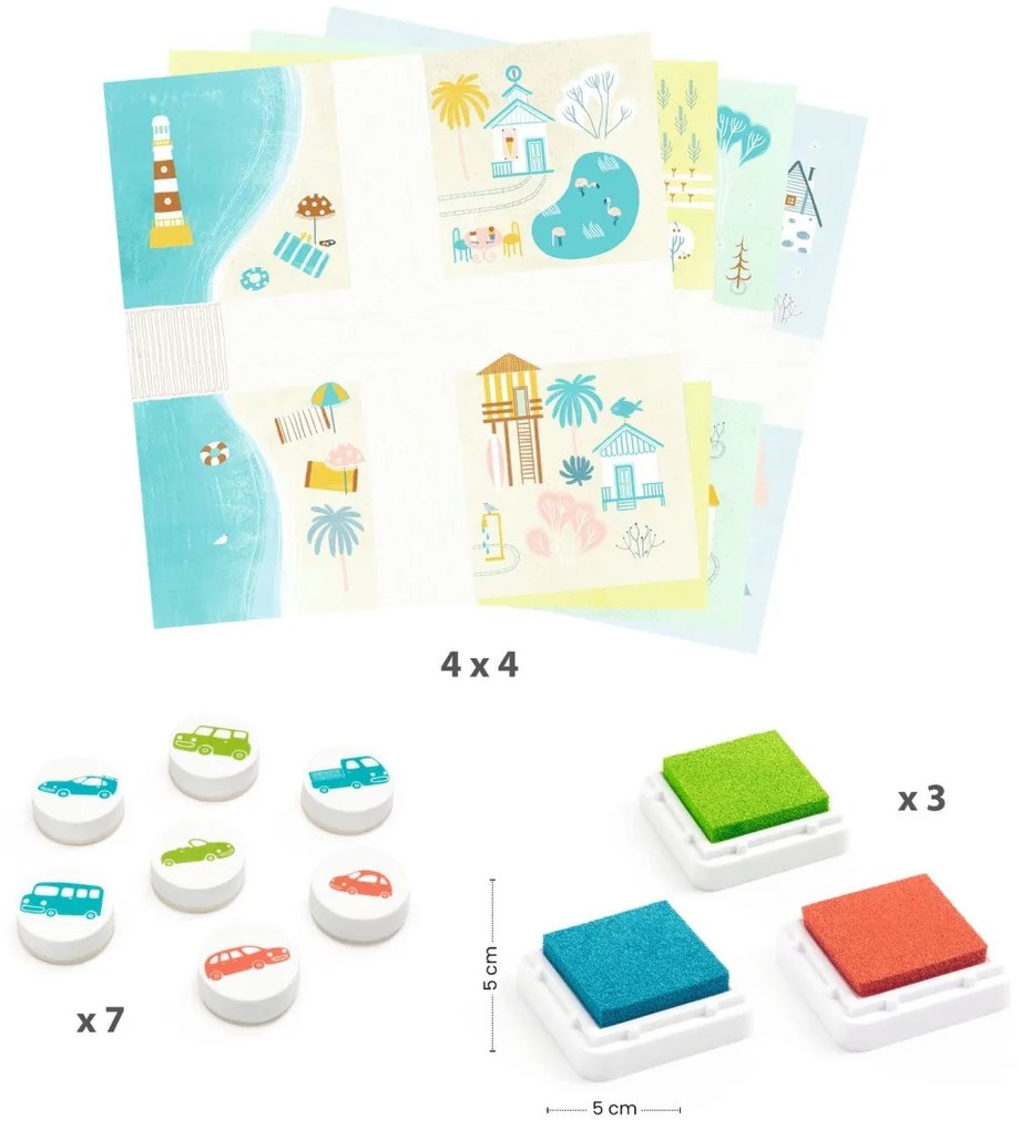 Set creativo con timbri - Veicoli