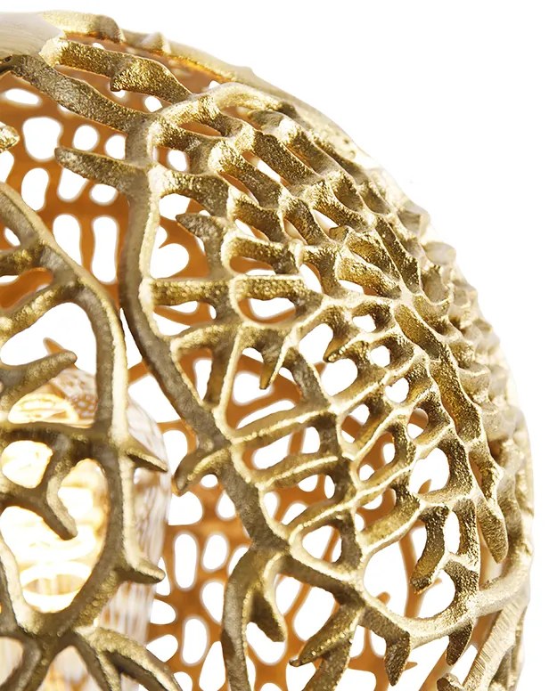 Lampada da tavolo Art Déco treppiede oro con nero - Maro