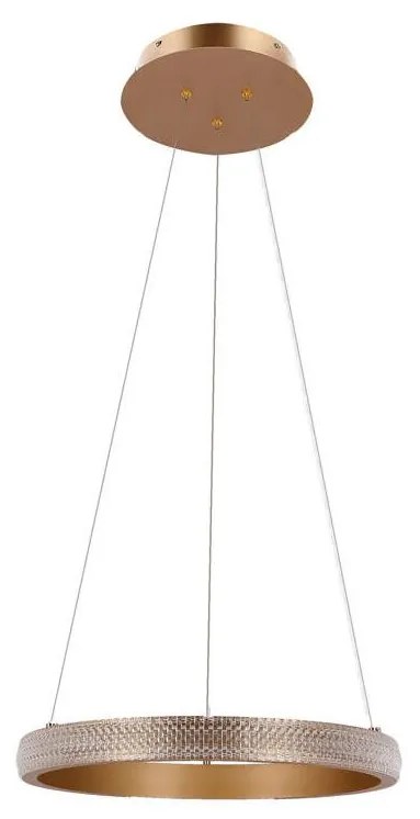 Lampadario LED a sospensione con filo HASHIM LED/22W/230V diametro 40 cm rame