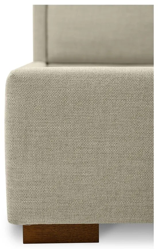Letto matrimoniale imbottito beige con doghe in legno 140x200 cm Dreamer - Scandic