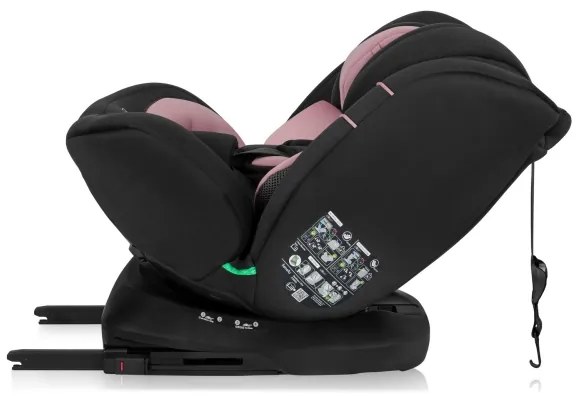 Lionelo - Seggiolino auto con base girevole BASTIAAN i-Size 40-150 cm Rosa