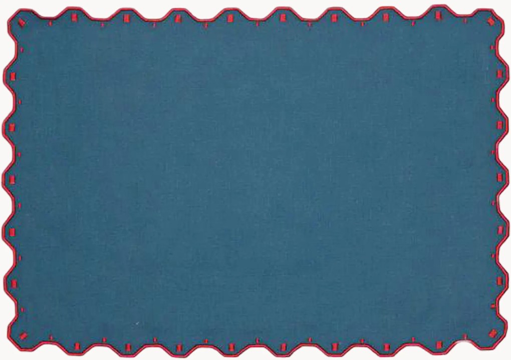 Tovaglietta americana con bordo ricamato Porto