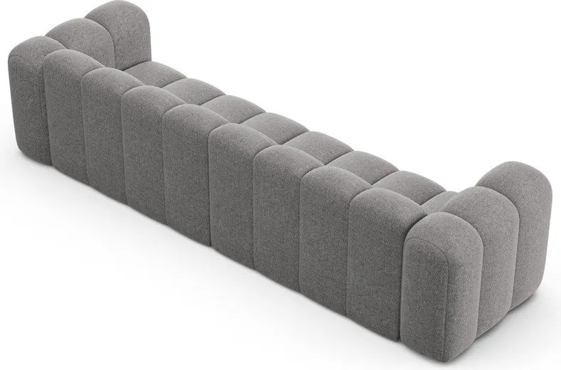 Divano grigio con rivestimento in ciniglia 290 cm Lupine – Micadoni